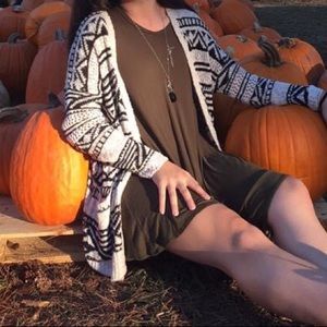 Olive Green t-shirt dress